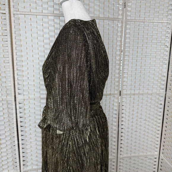 NWT. Eliza J Womens Elbow Sleeve V-Neck Long Dress - Picture 5 of 16